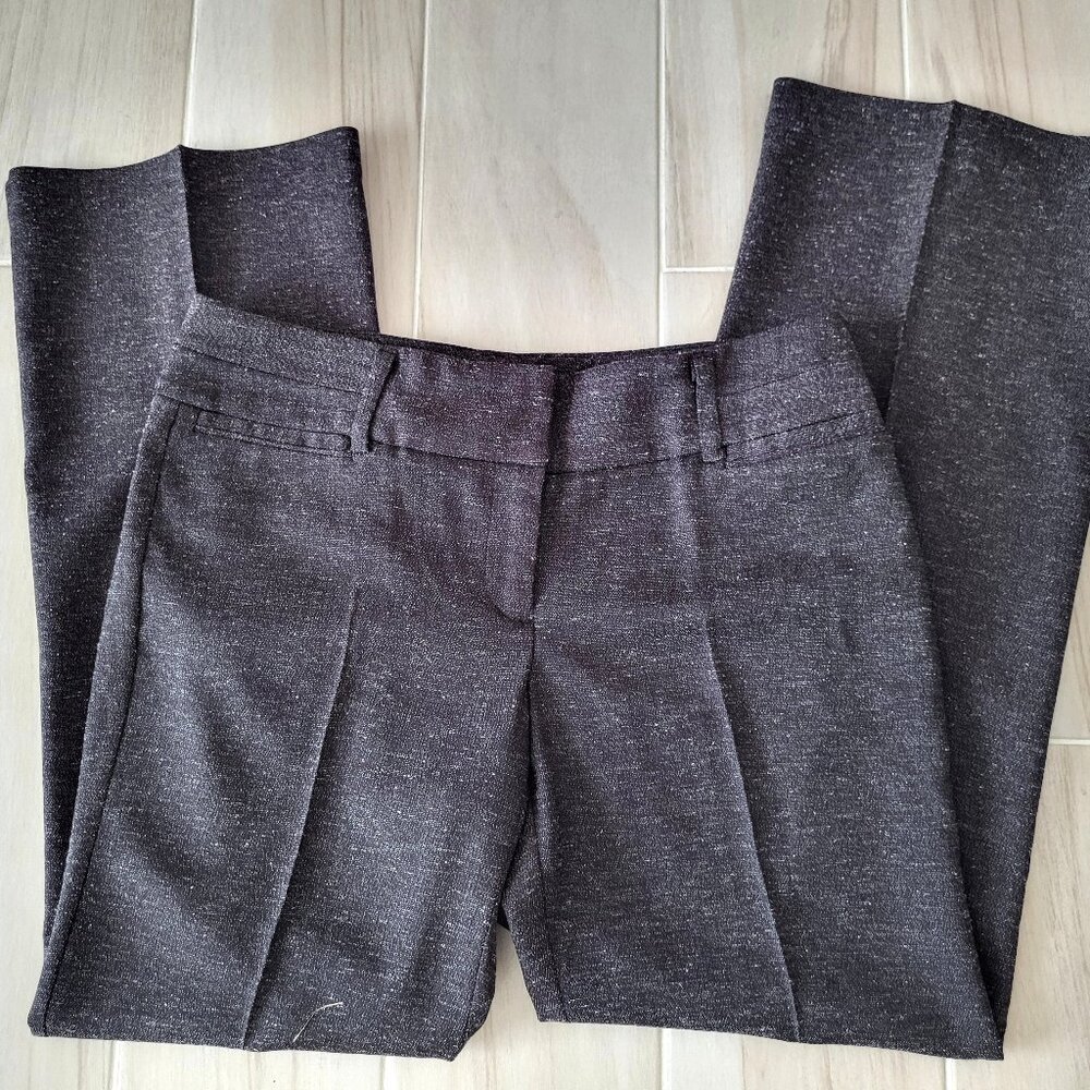 New York & Company Seventh Ave Dress Pants Dark Grey Tweed Size 8